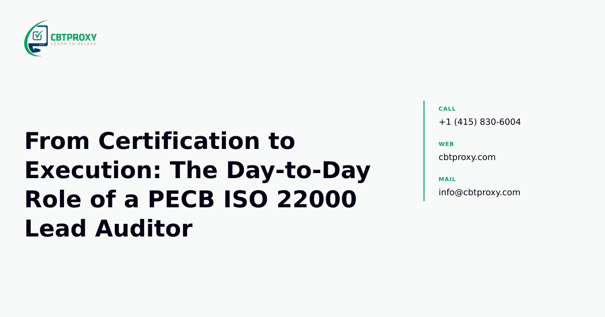 From Certification to Execution: The Day-to-Day...