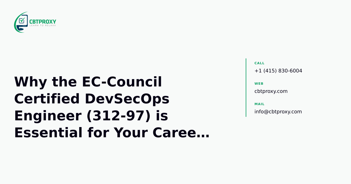 Why the EC-Council Certified DevSecOps Engineer...